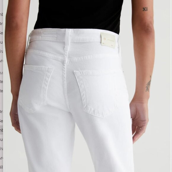AG.- ED White Denim Jean Ex Boyfriend Slouchy Slim Woman Sz 28 R - Picture 2 of 10